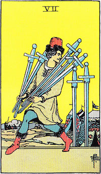 Tarotkarte Sieben der schwerter