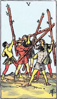 Fünf der Stäbe