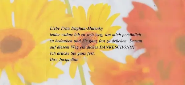 Brief Marion und Pavol Danke