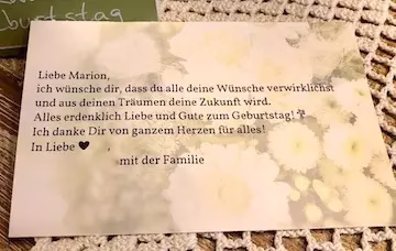Alles Gute Marion Daghan-Malenky