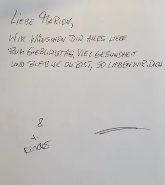 Alles liebe zum Geburtstag Marion