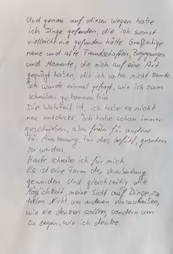 Danksagung für Marion