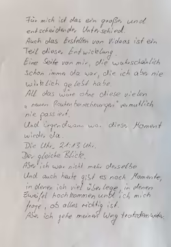 Danksagung für Marion