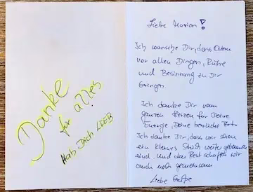 Danke Brief Weiße Magie