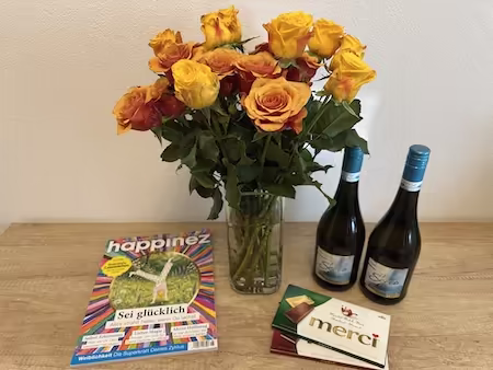 Vielen Dank für den Besuch und die Geschenke!