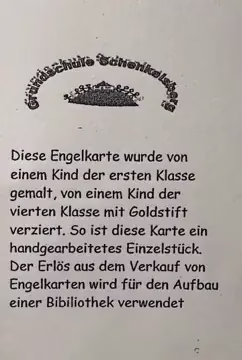 Engelkarte zu Weihnachten