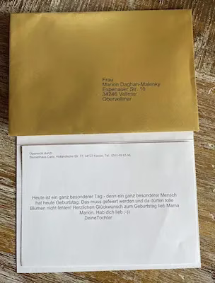 Herzlichen Glückwunsch zum Geburtstag Marion Daghan-Malenky