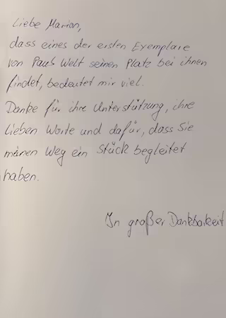 In großer Dankbarkeit – ein Buch für Marion