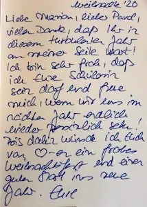 Danke Postkarte Weinachten