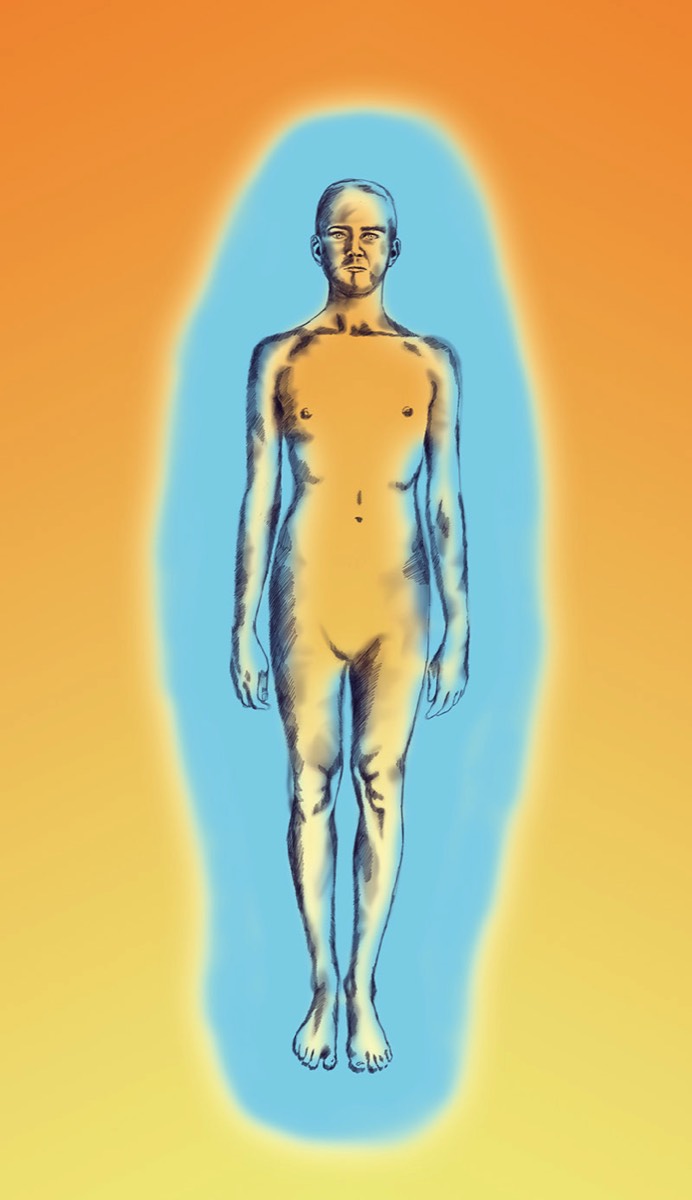 Aura des Menschen: das Genüge der Energie
