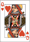Skatkarten Herz Dame