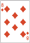 Skatkarten Karo 8