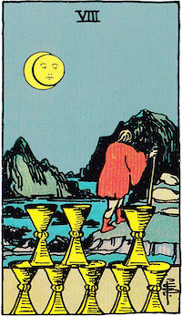 Tarotkarte Acht der Kelche