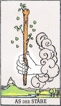 Tarotkarte As der Stäbe