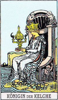 Tarotkarte Koenigin der kelche
