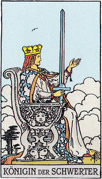 Tarotkarte Koenigin der schwerter
