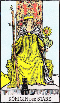 Tarotkarte Koenigin der Stäbe