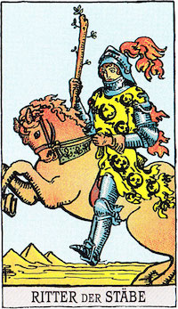 Tarotkarte Ritter der Stäbe